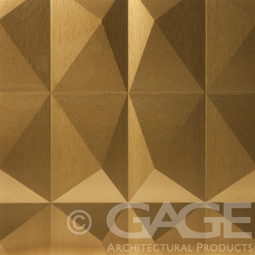 decorative dimensional metal aluminum wall panel brass