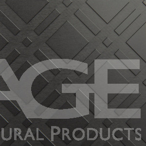 decorative carved dimensional metal panel matte black