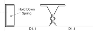 ceiling perimeter hold down spring