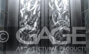 decorative metal elevator door panel