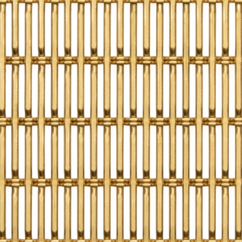 GW916 Linear Cross in Commercial Bronze woven metal mesh commercial bronze